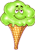 Мороженое зеленое облизывается