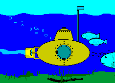 Подводная лодка желтая