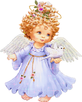 Девочка ангелочек с белым голубем на руке
