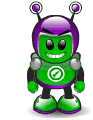 Инопланетянин фиолетово-зеленый
