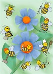С 8 марта! Цветы и пчелки