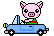 Свиньюшка на машинке