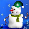 Снеговик в зеленой шапочке и шарфике
