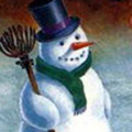Снеговик с метелкой