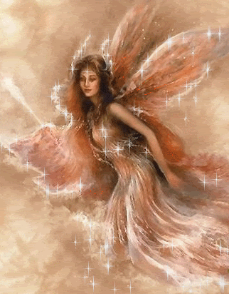 Анимированный рисунок летящей феи