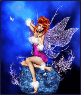 Картинка гламурной феи с прозрачными крыльями на большом ...