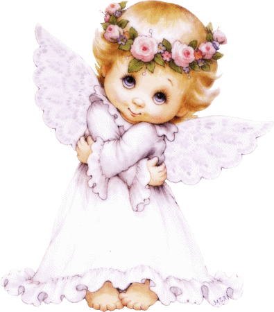 Картинка маленького ангела с кружевными крылышками и венк...