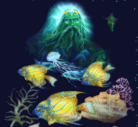 Бог подводного царства - Нептун осматривает свои владения