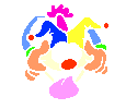 Цветной клоун