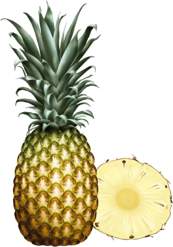 Большой красивый ананас, хоть и нарисованный, но такой ап...
