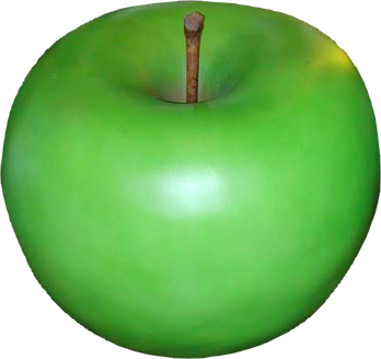 Сочное зеленое яблоко, изображенное на этой картинке, поч...