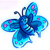 Бабочка с голубым