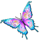 Розово-голубая бабочка