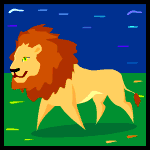 Лев бежит