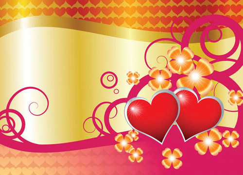 Милая открытка к дню Святого Валентина с алыми сердечками