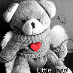 Мишка-ангел с сердечком (little angel)