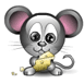 Мышка с кусочком сыра