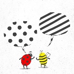 Пчела и божья коровка спорят лучше точечки или полосочки