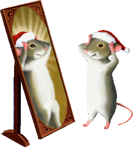 Мышонок-модник обожает вертеться перед зеркалом, примеряя...