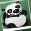 Панда жуёт бамбуковые побеги