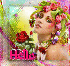 Привет! Девушка в венке с цветами