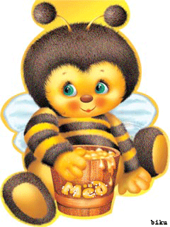 Пчелка с бочонком меда
