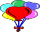 Разноцветные шарики-сердечки