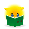 Желтый читает книжку
