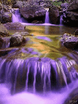 Желто-сиреневый водопад