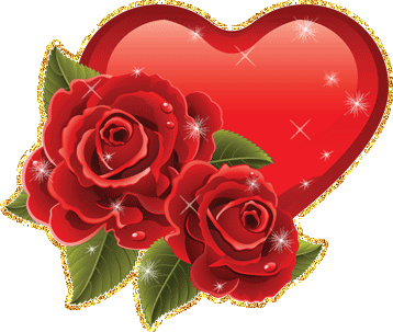Прозрачное стеклянное сердце с розами - прекрасный символ...