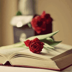 Розы на книге