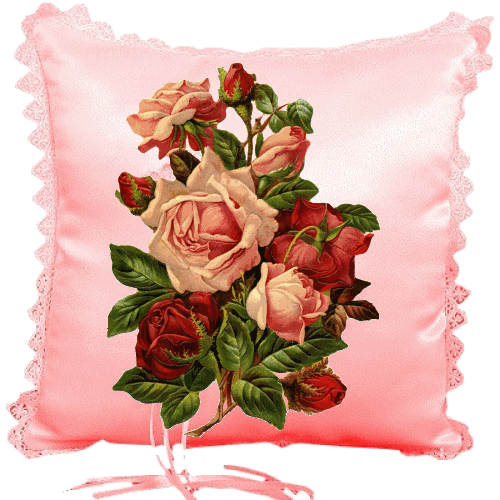 Цветы роз на подушке