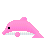 Маленький розовый дельфинчик