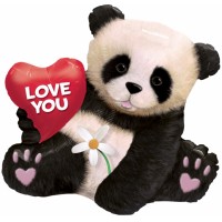 Панда I love you. Шарик воздушный