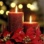 Свечи праздничные красные