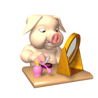 Свинка перед зеркалом