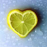  Сердце - <b>долька</b> лимона  гифка анимация