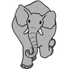  <b>Слон</b> серый бежит  гифка анимация