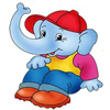 Слоненок в красной кепочке