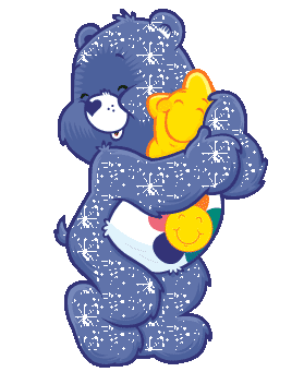 Синий медведь обнимает звезду