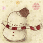 Милый снеговичек в шарфике