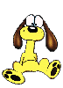 Ушастый пес желтый