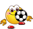 Смайлик с футбольным мячем