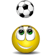Смайлик с футбольным мячиком