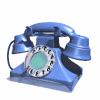  Голубой телефонный <b>аппарат</b>  гифка анимация