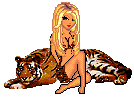 Блондинка с тигром