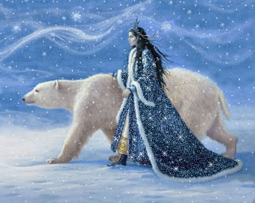 Снежная королева и белый медведь