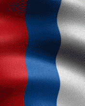  Флаг Российской <b>Федерации</b> с переливами на ветру  гифка анимация