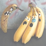 Банан злой на бананов, они в ужасе