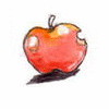  <b>Кадры</b> как поедают яблоко  гифка анимация